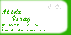 alida virag business card