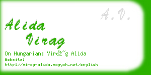 alida virag business card